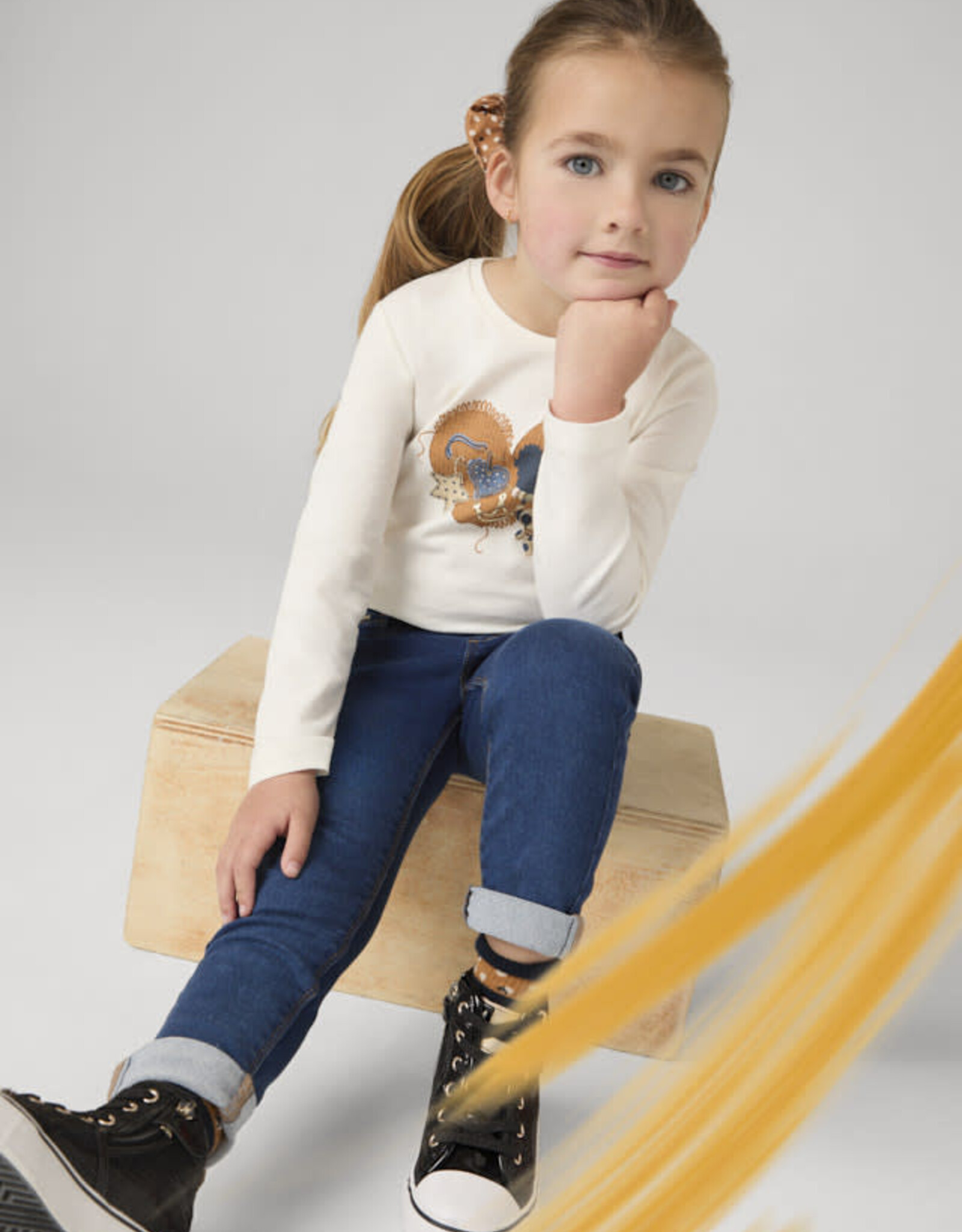 Mayoral Dark Basic Denim Girls Pant