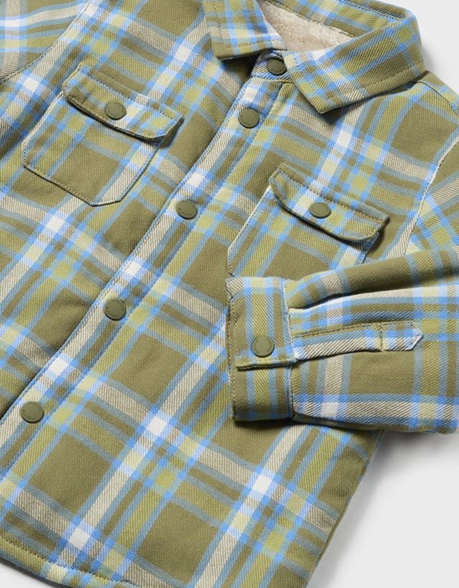 Mayoral Warm Forest Flannel Button Shirt