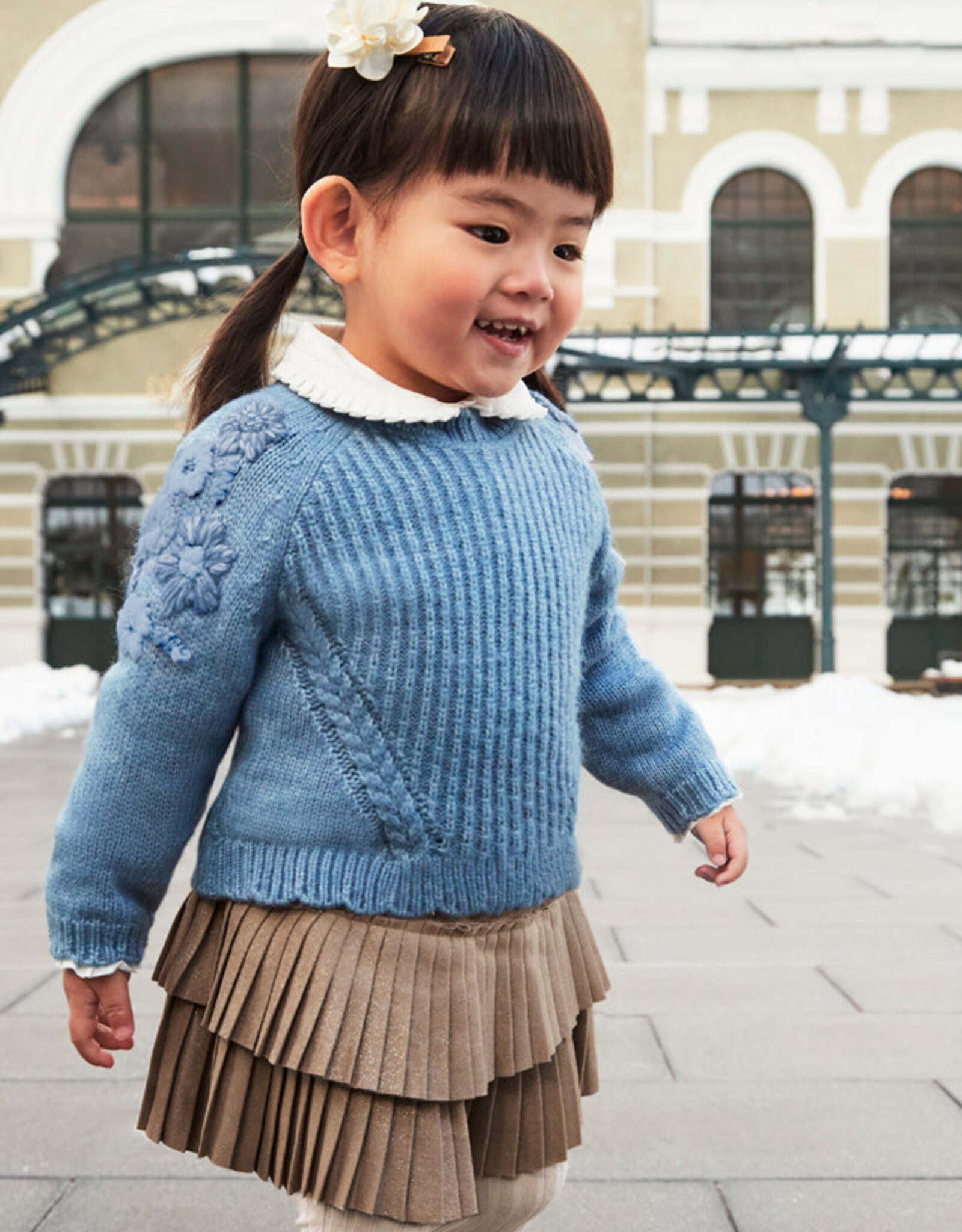 Mayoral Blue Fancy Jumper for Girls