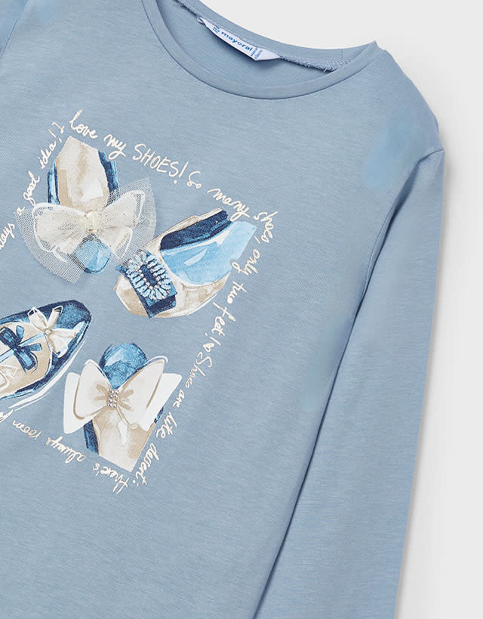 Mayoral "Love my Shoes!" Long Sleeve