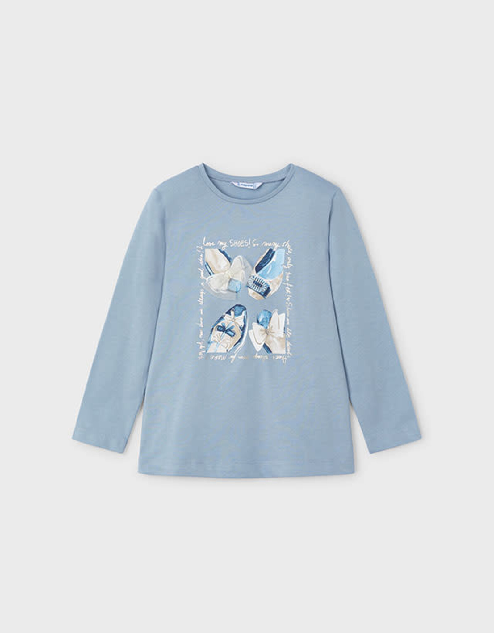 Mayoral "Love my Shoes!" Long Sleeve