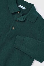 Mayoral Alpine Green Knit Long Sleeve Polo