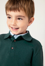 Mayoral Alpine Green Knit Long Sleeve Polo