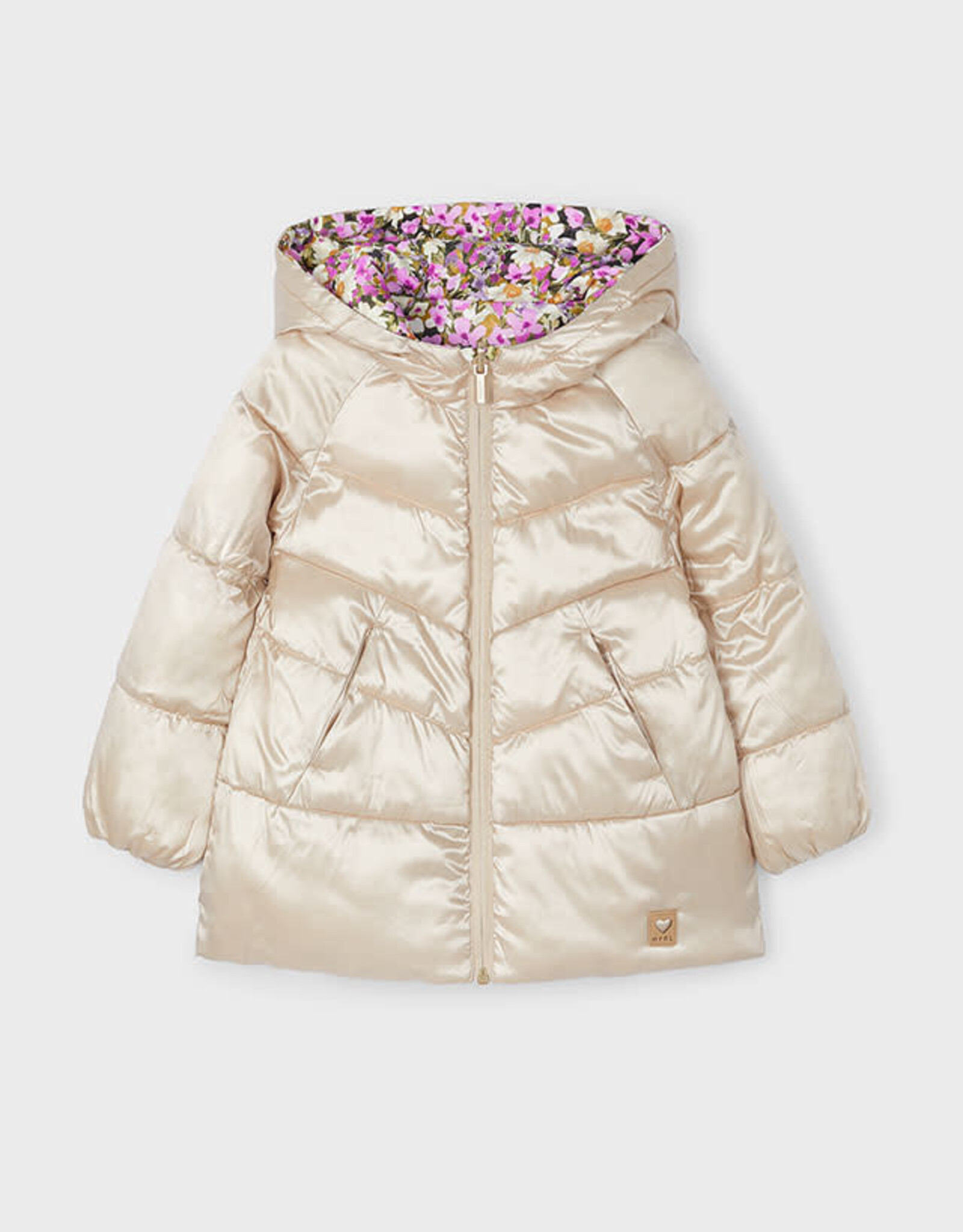 Mayoral Tapicoa Reversible Girls Coat with Hood