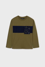 Mayoral Khaki Contrast Long Sleeve