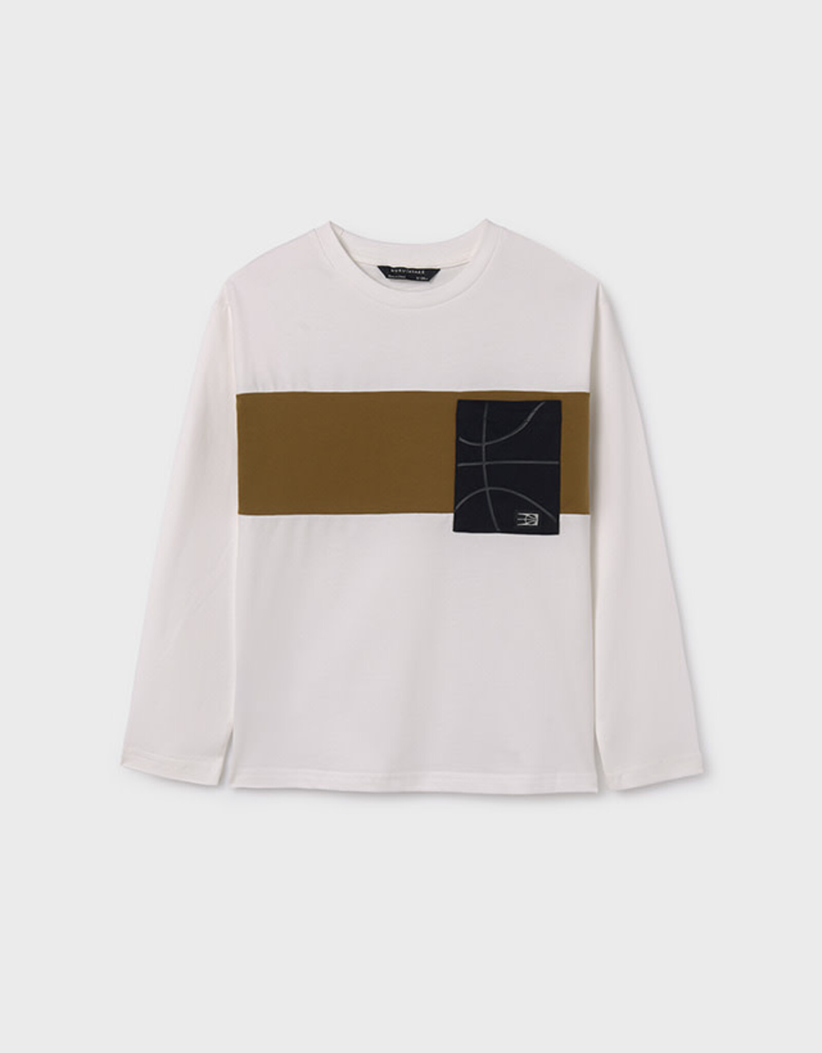 Mayoral Cream Contrast Long Sleeve