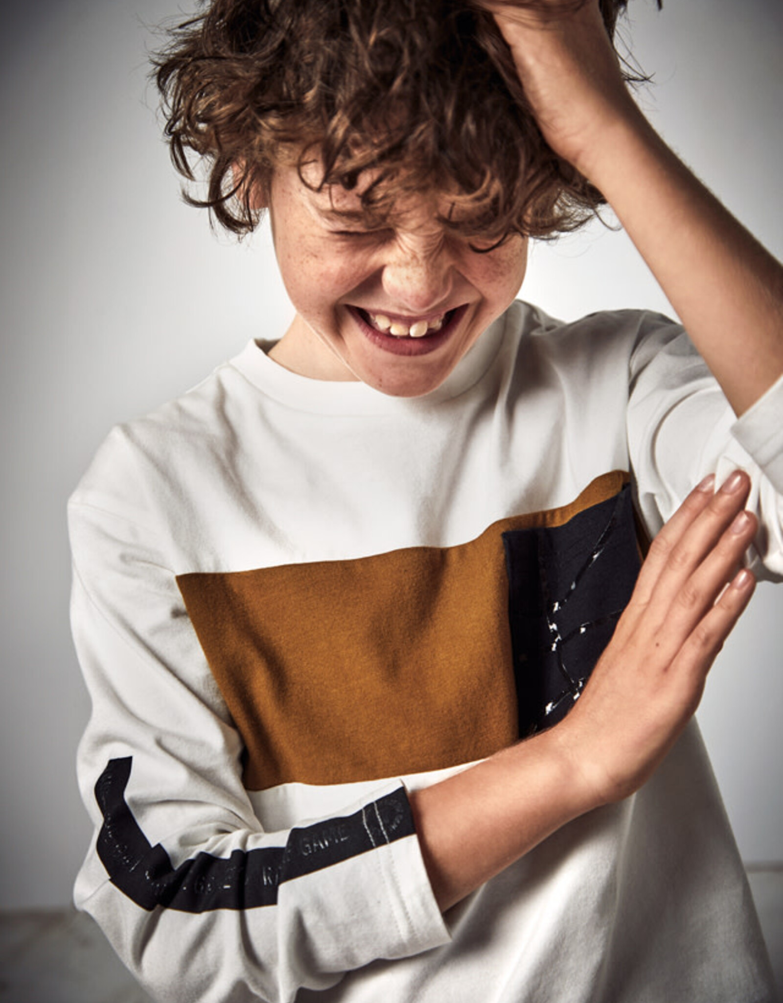 Mayoral Cream Contrast Long Sleeve