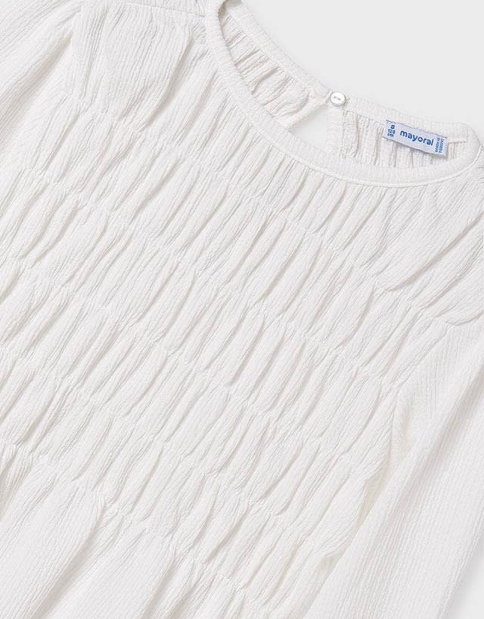 Mayoral Tween Natural Ruffled Blouse