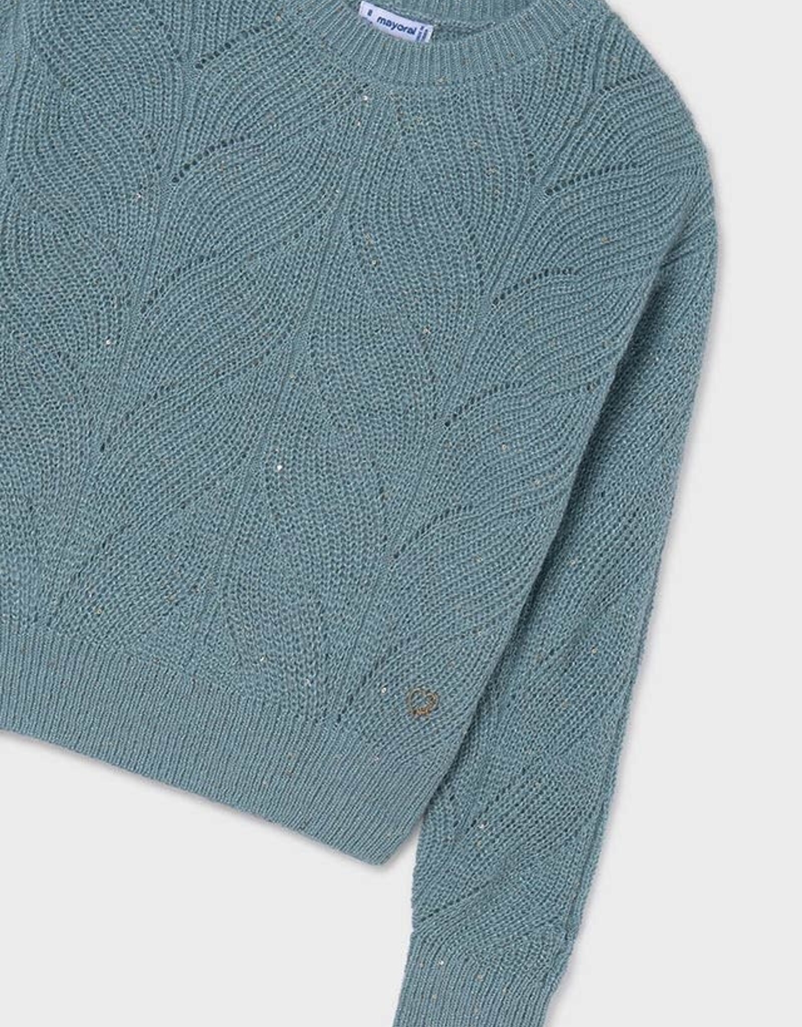 Mayoral Lake Blue Sequins Sweater