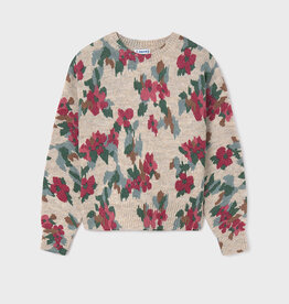Mayoral Stone Floral Printed Sweater