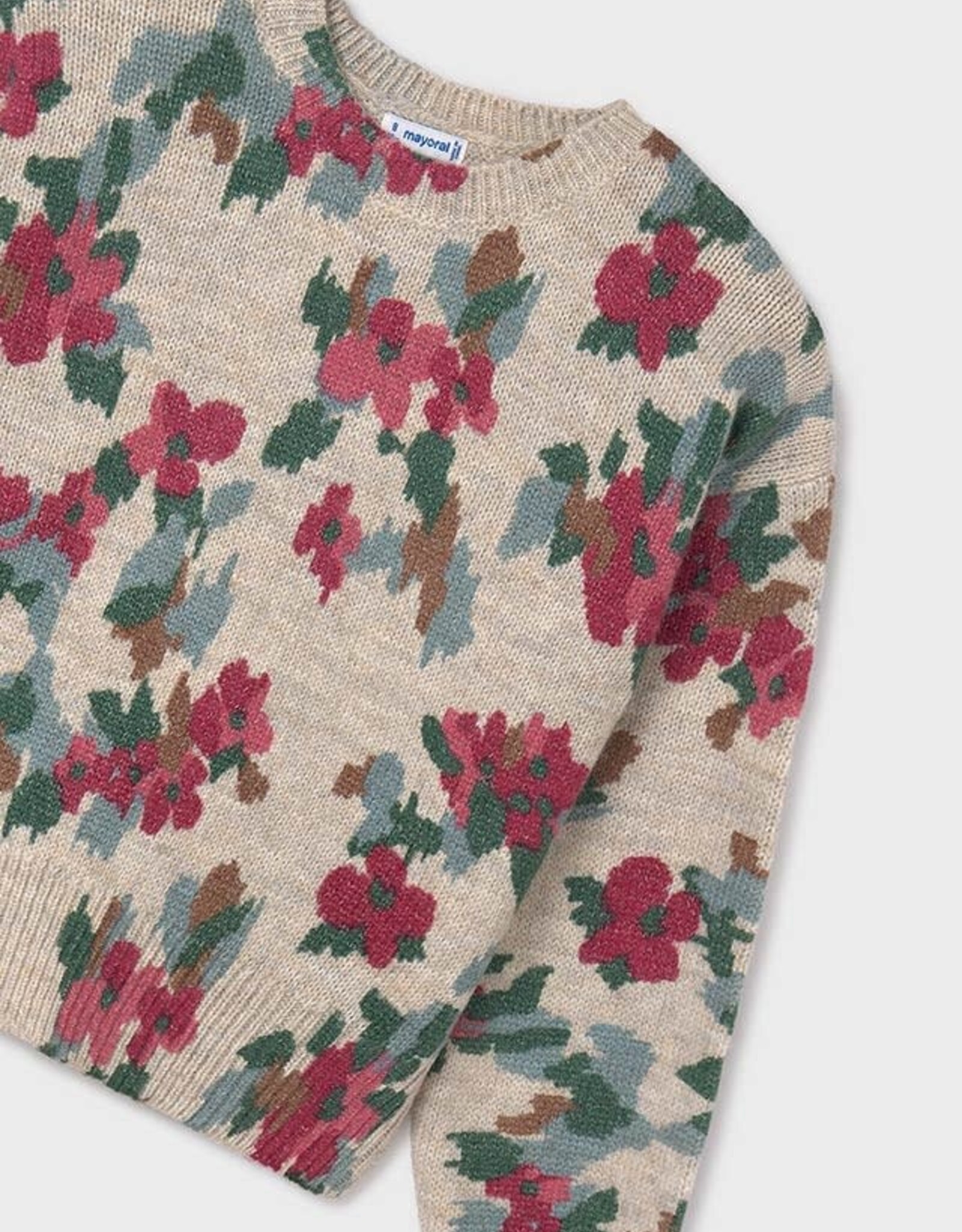 Mayoral Stone Floral Printed Sweater