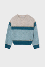 Mayoral Lake Blue Blocked Sweater
