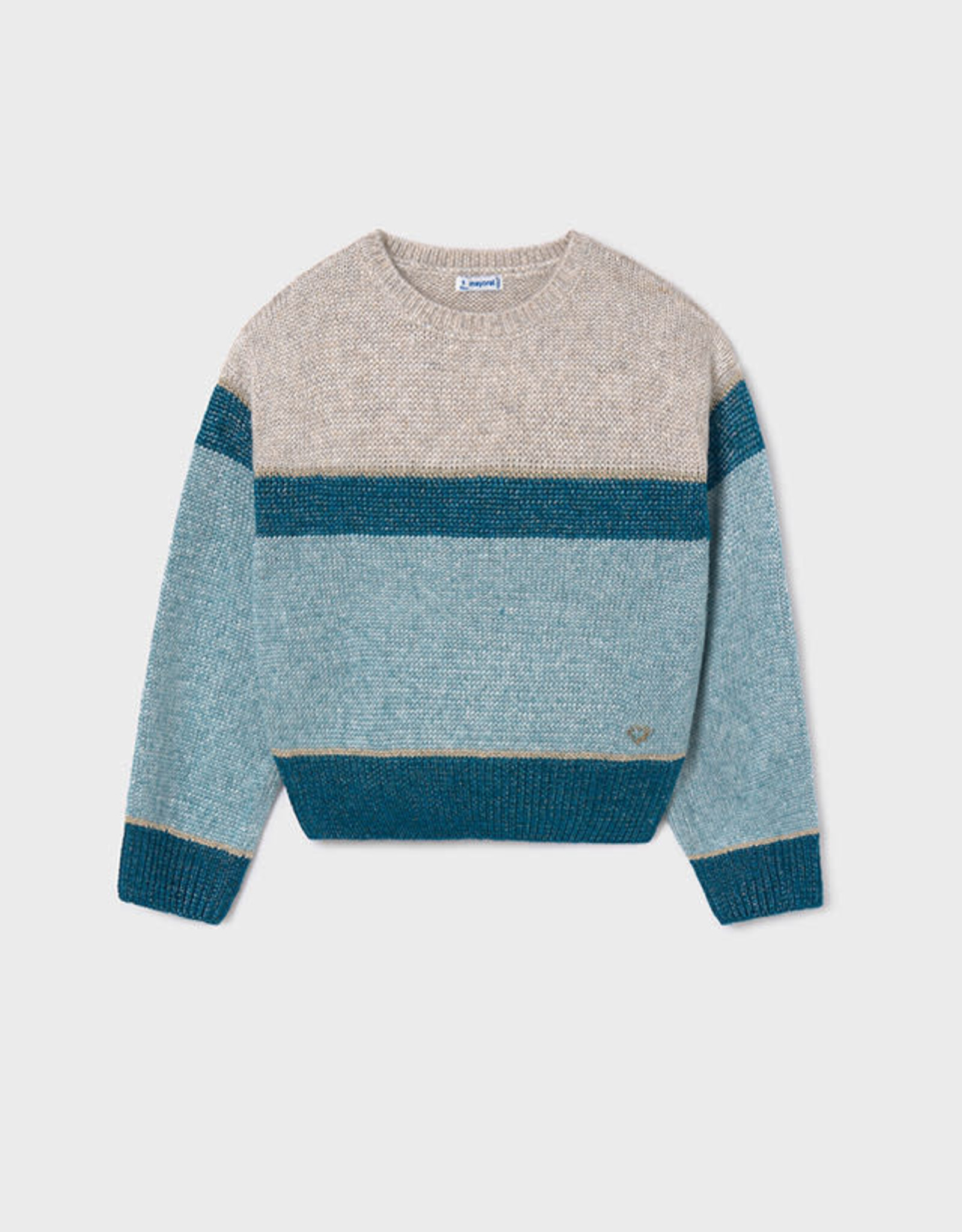 Mayoral Lake Blue Blocked Sweater