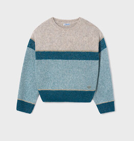 Mayoral Lake Blue Blocked Sweater