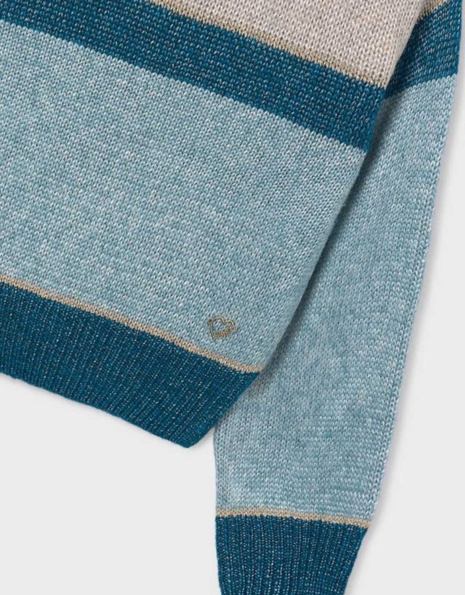 Mayoral Lake Blue Blocked Sweater