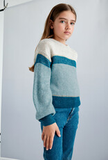 Mayoral Lake Blue Blocked Sweater