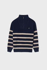 Mayoral Navy Stripe Zip Jersey