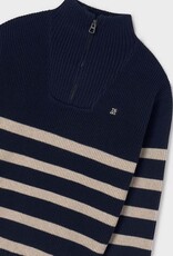 Mayoral Navy Stripe Zip Jersey