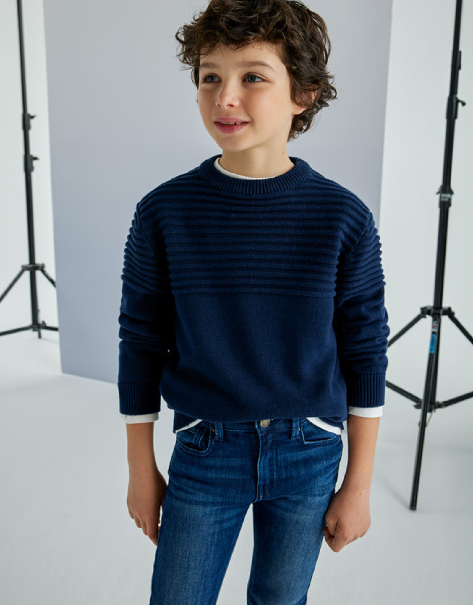Mayoral Navy Tween Jaquard Jumper