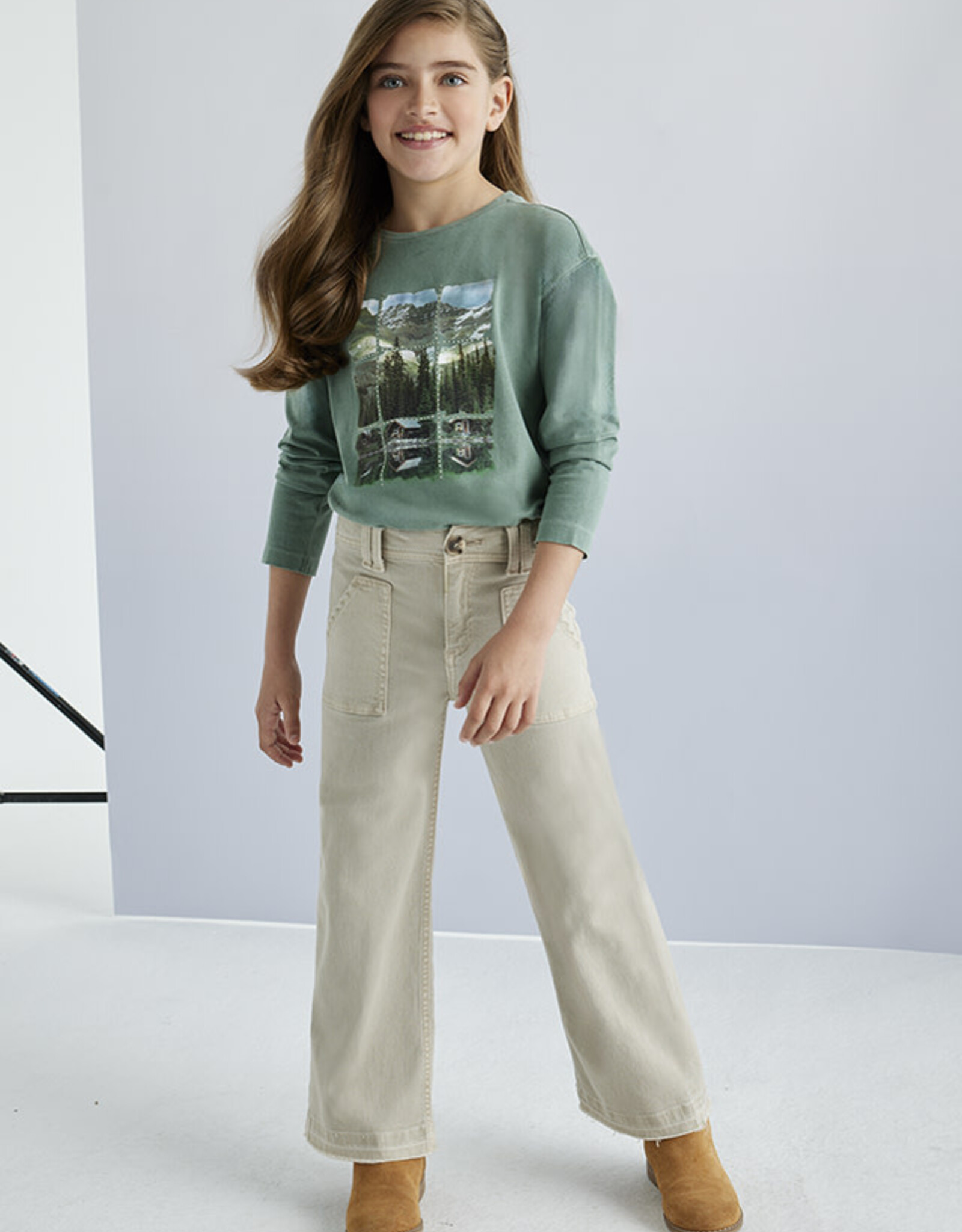 Mayoral Sepia Twill Trousers