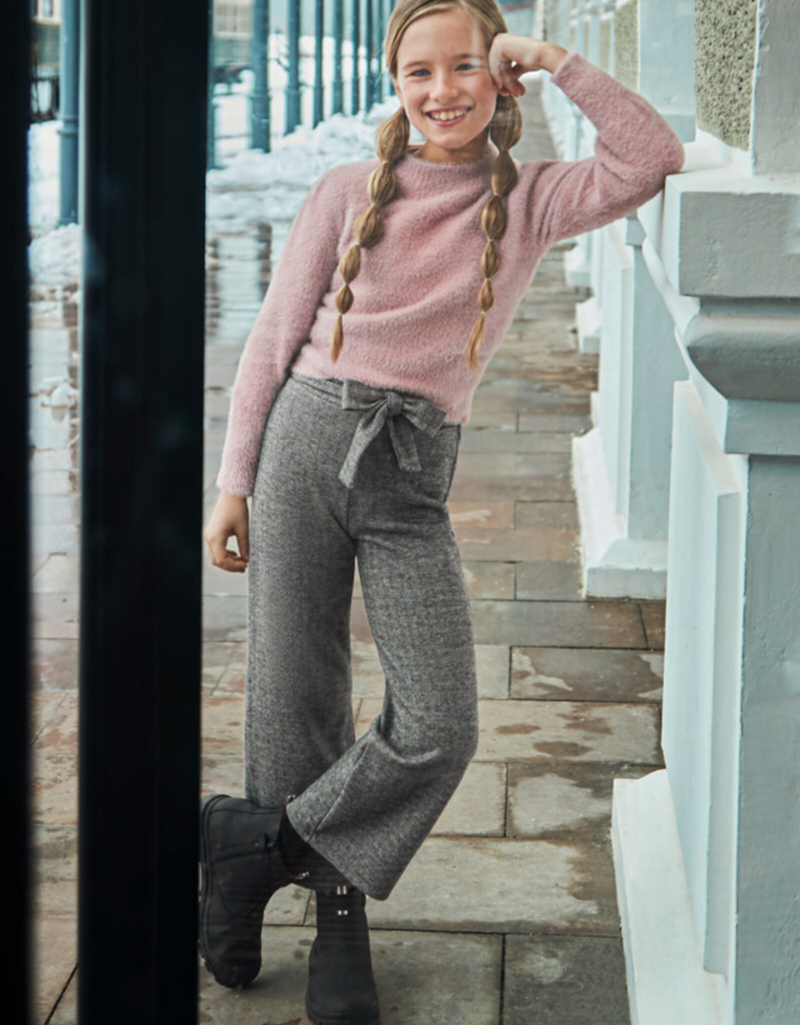 Mayoral Lead Jaquard Knit Pants