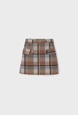 Mayoral Cinammon Check Skirt