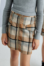 Mayoral Cinammon Check Skirt