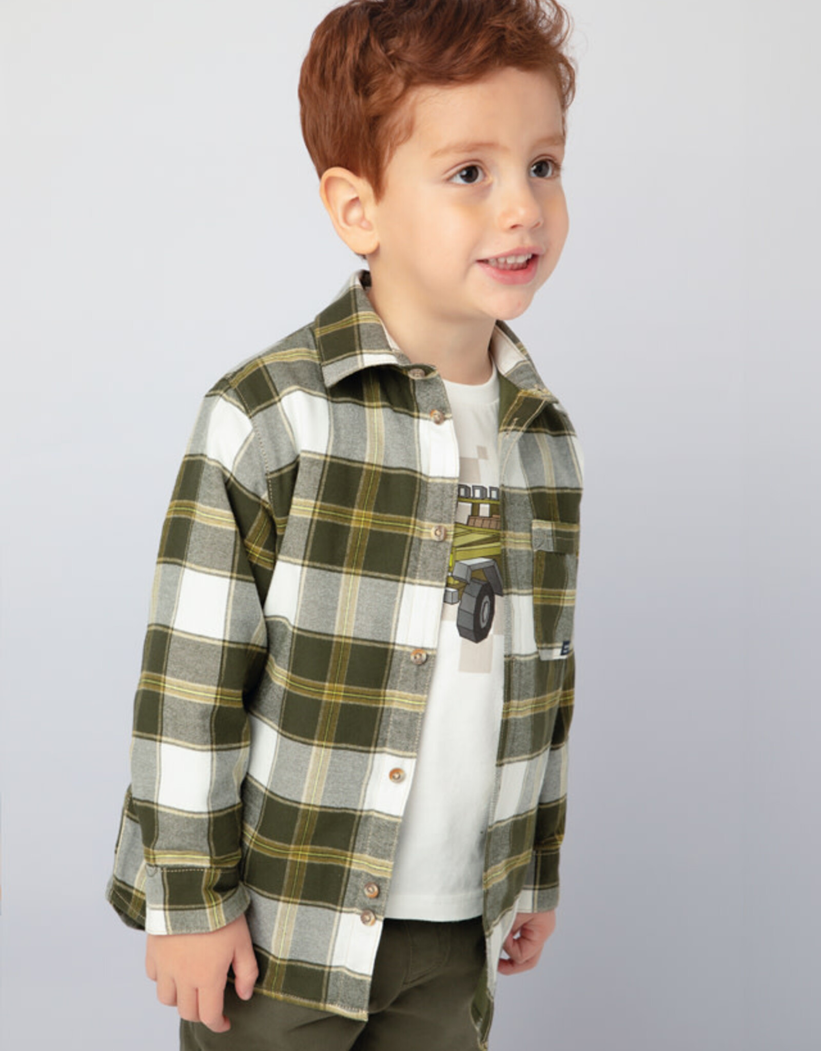 Mayoral Moss Checked Overshirt