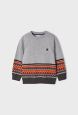 Heather Grey Jacquard Jumper
