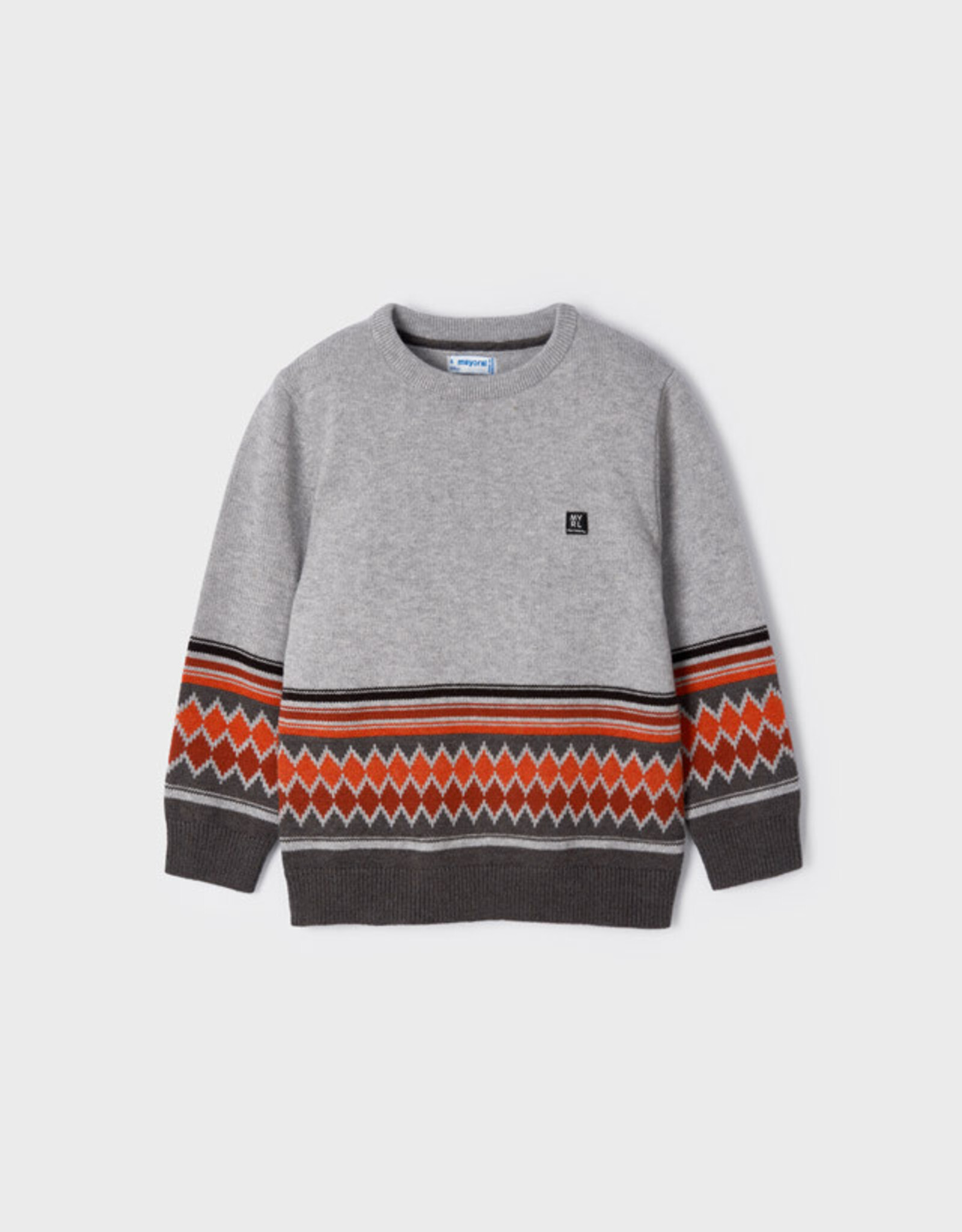 Heather Grey Jacquard Jumper