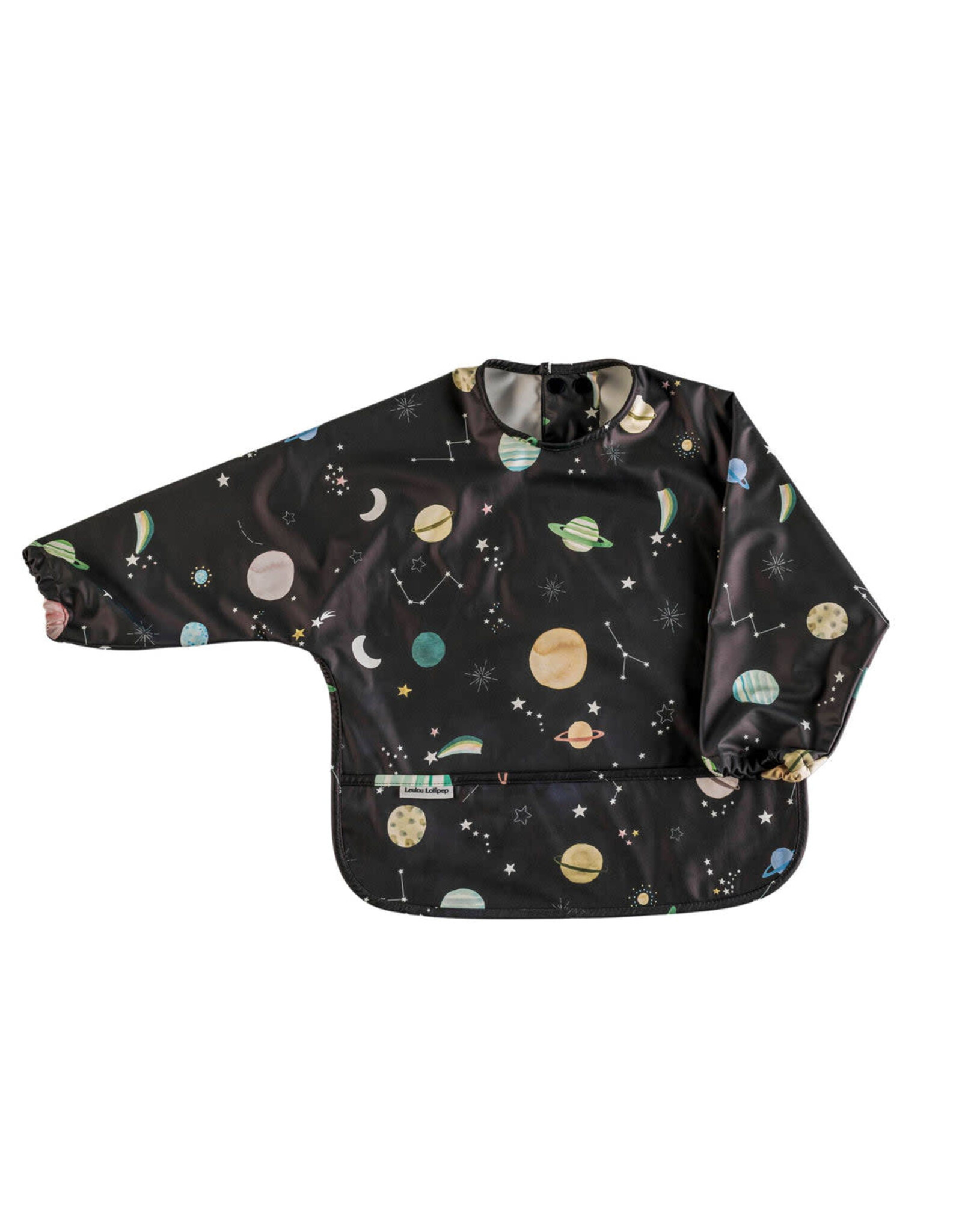 Loulou Lollipop Long Sleeve Waterproof Bib - Planets