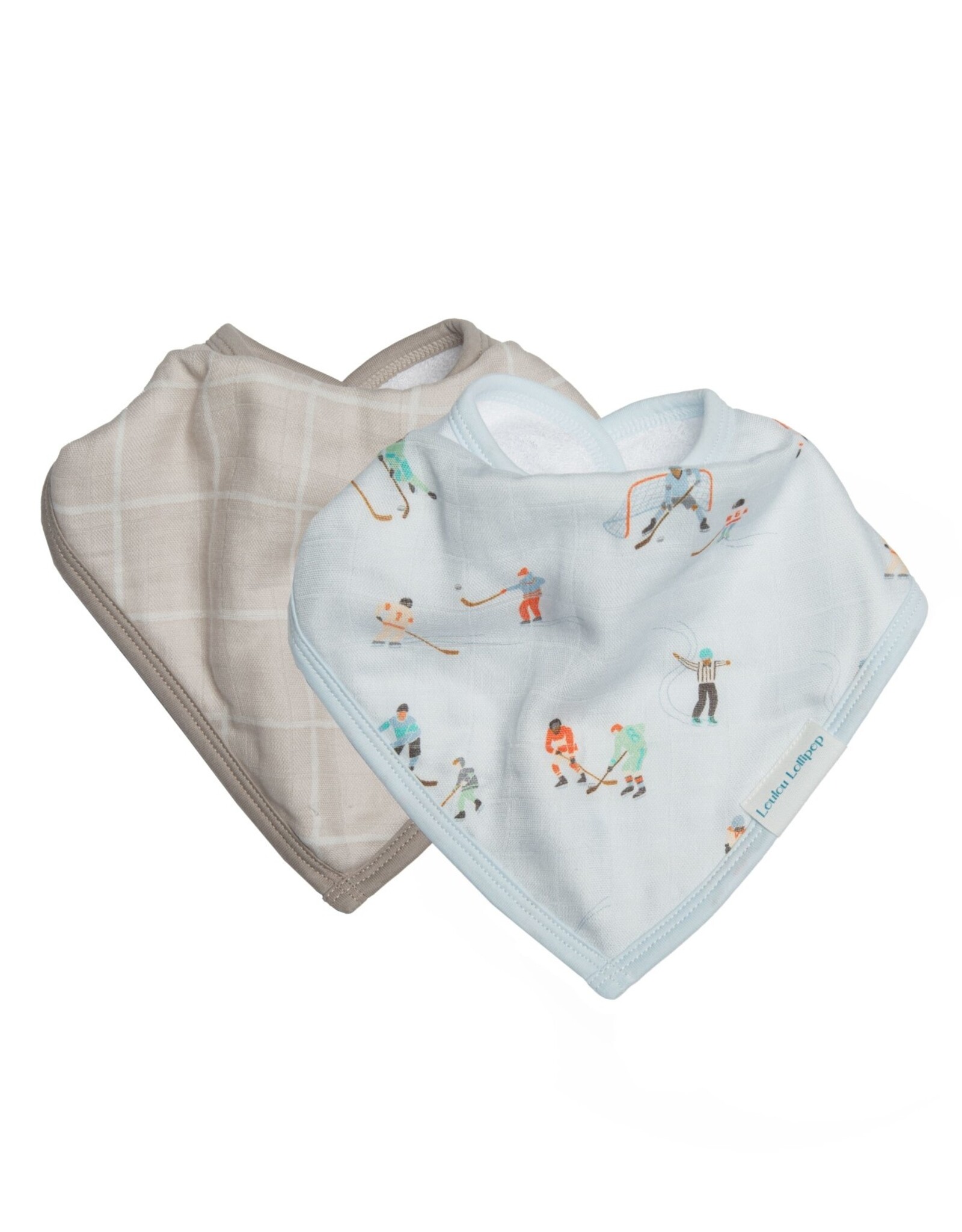 Loulou Lollipop Bandana Bib Set - Ice Hockey