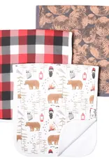 Copper Pearl Lumberjack Burp Cloths