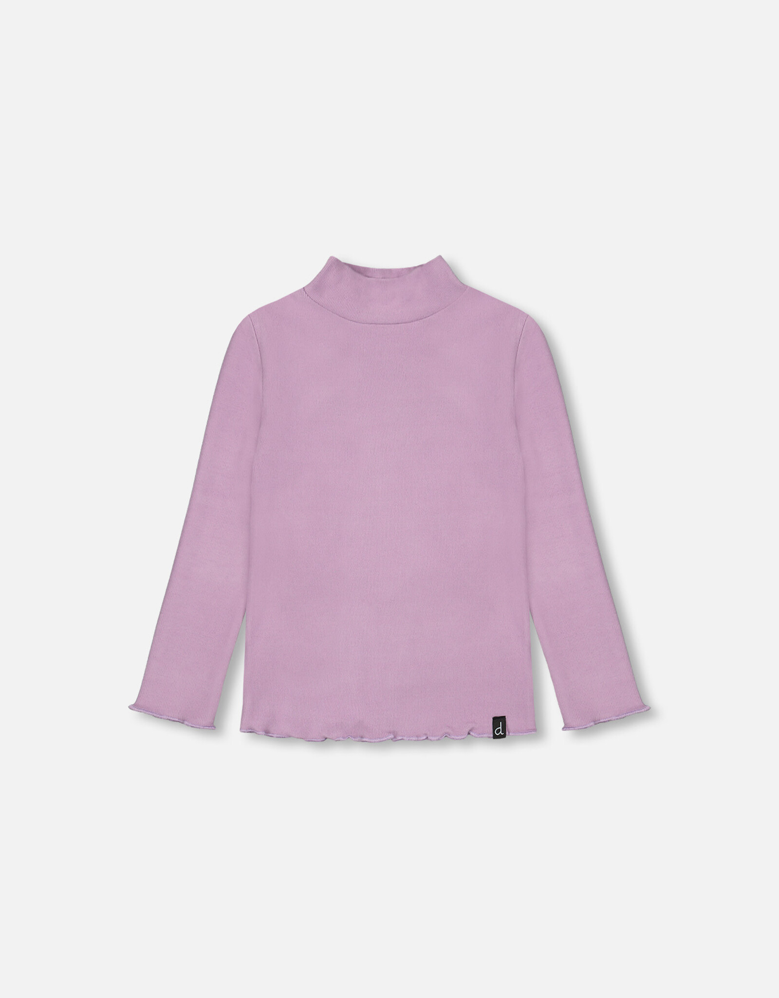 Deux Par Deux Lupine Rib Mock Neck Long Sleeve
