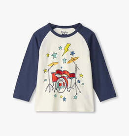 Hatley Drum Kit Longsleeve Raglan Tee