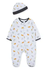 Little Me Jungle Pals Zip Footie and Hat