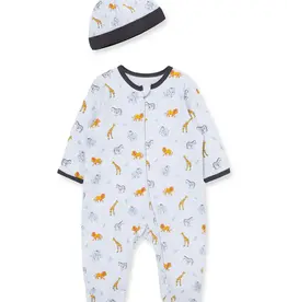 Little Me Jungle Pals Zip Footie and Hat