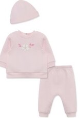 Little Me Pink Petals Organic Cotton 2pc Quilted Outfit