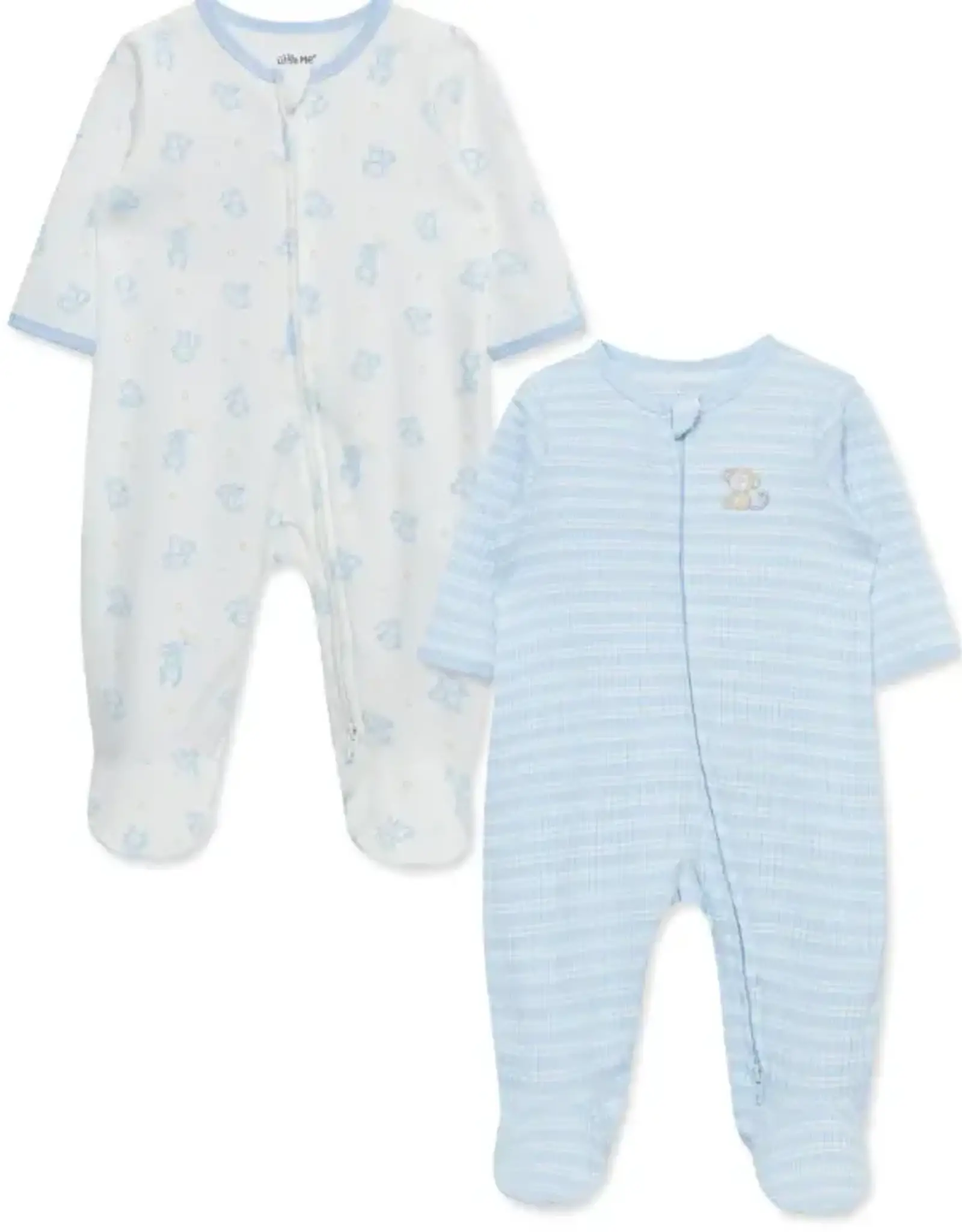 Little Me Monkey Cuddles Organic Cotton 2pc Footie Set