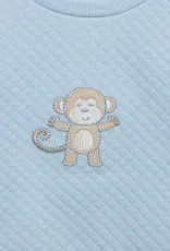 Little Me Monkey Cuddles Organic Cotton Quilted 2pc Set