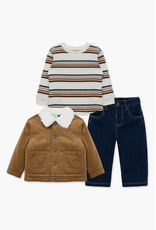 Little Me Brown Corduroy Jacket Set