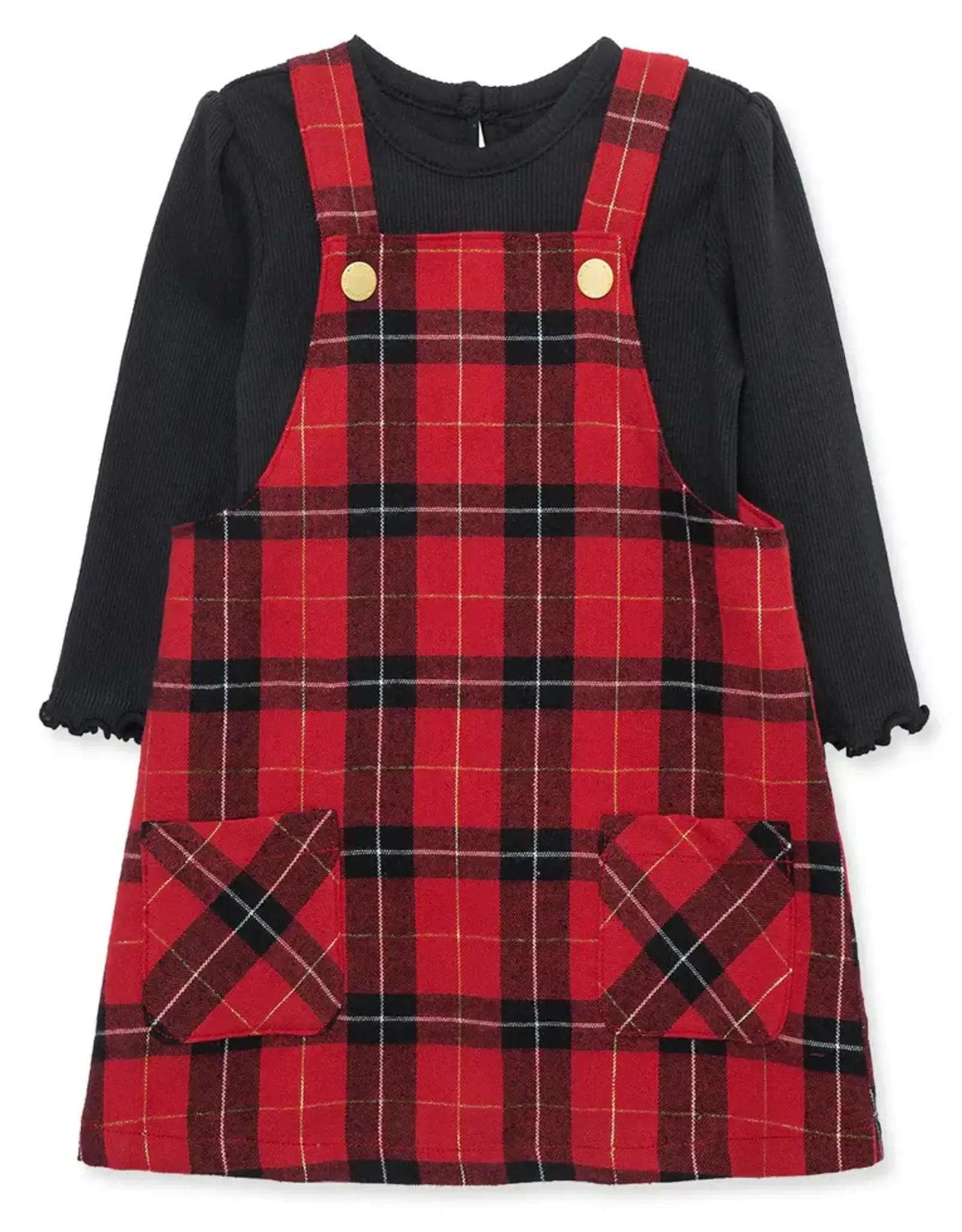 Little Me Red Plaid Jumper Set