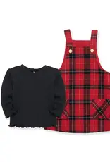 Little Me Red Plaid Jumper Set