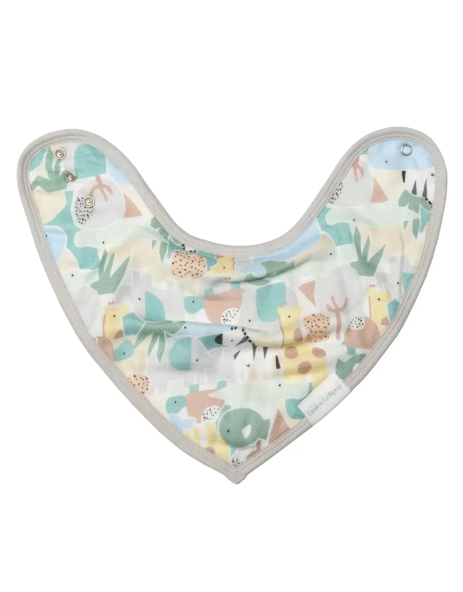 Loulou Lollipop Bandana Bib Set - Animal Puzzle