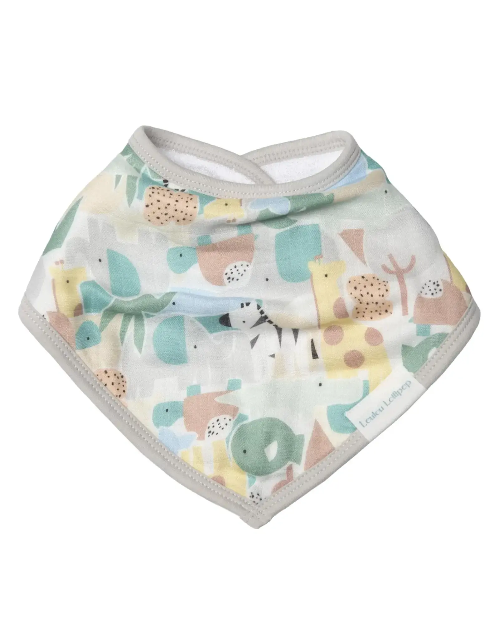 Loulou Lollipop Bandana Bib Set - Animal Puzzle