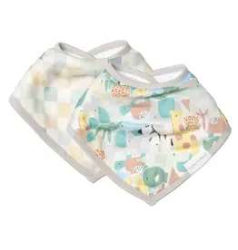 Loulou Lollipop Bandana Bib Set - Animal Puzzle