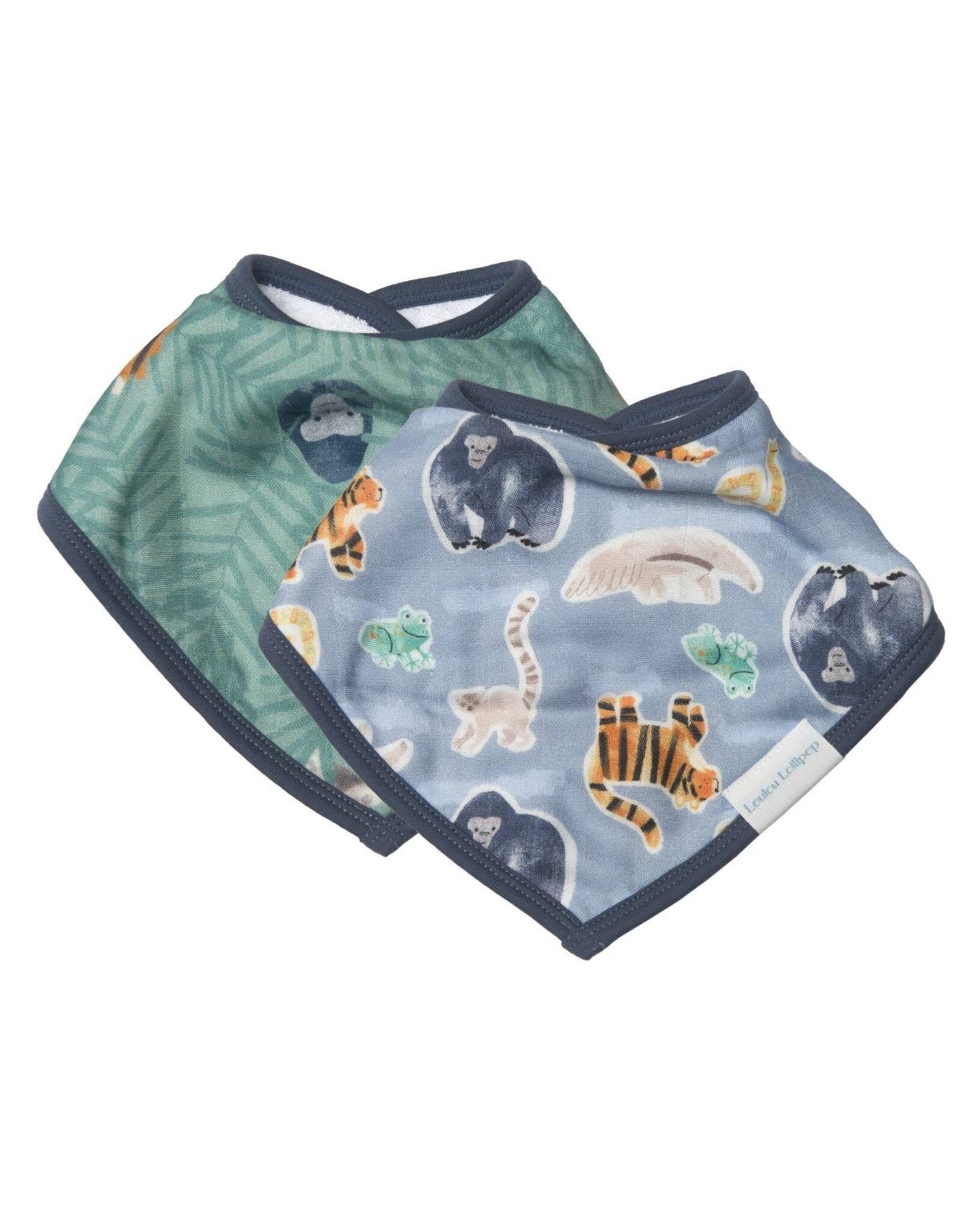 Loulou Lollipop Bandana Bib Set - Jungle Friends