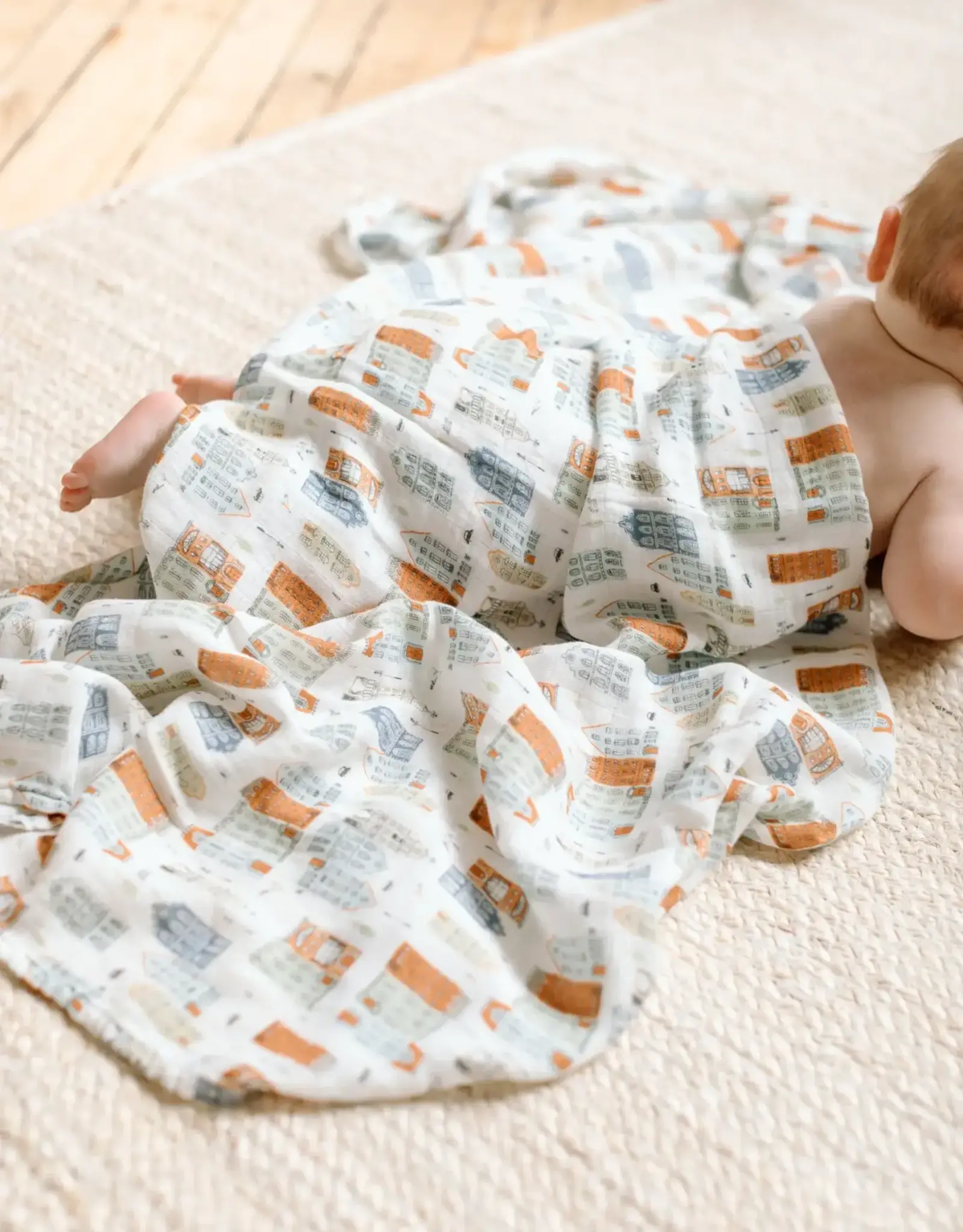 Loulou Lollipop Muslin Swaddle - Home Sweet Home