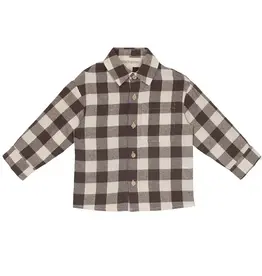 Beckett Bear S'mores Brown Check Flannel Shirt