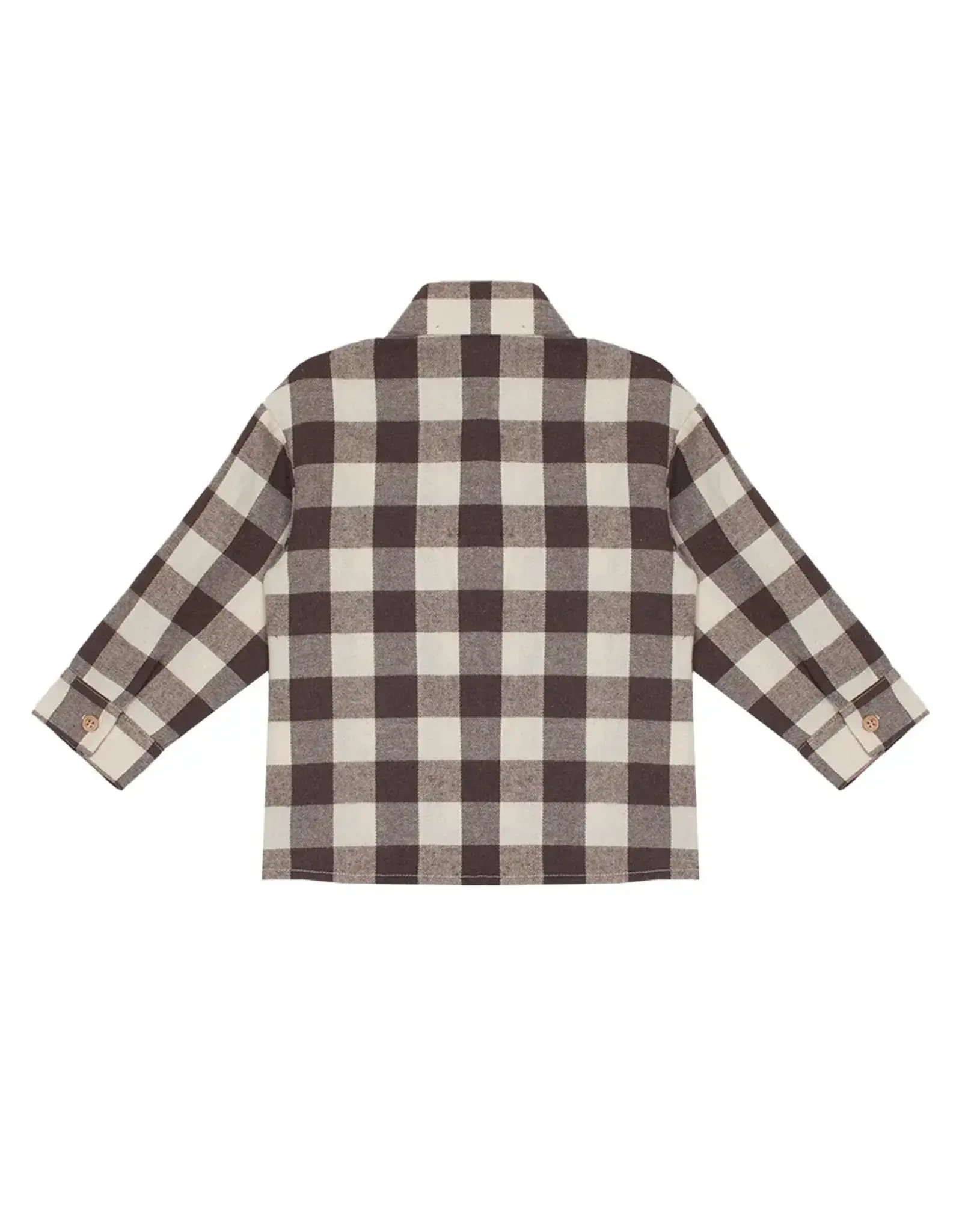 Beckett Bear S'mores Brown Check Flannel Shirt